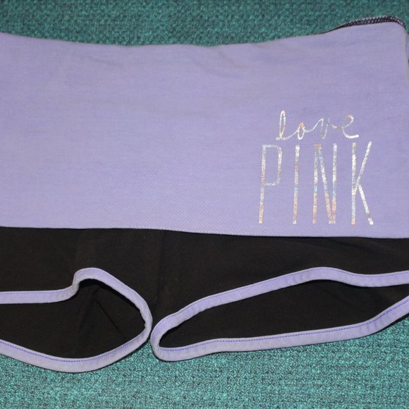 VICTORIA SECRET PINK Leggings Black S pant bling foldover yoga